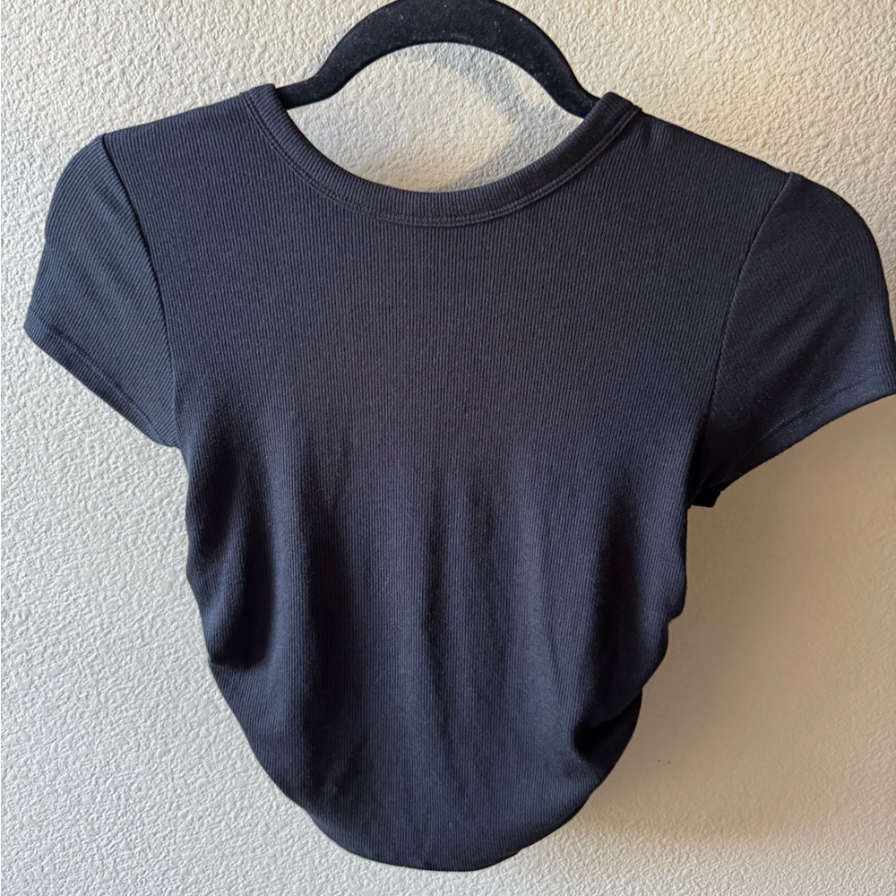 Classic Black Open Back Women's Top